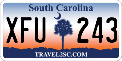 SC license plate XFU243