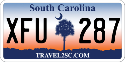 SC license plate XFU287