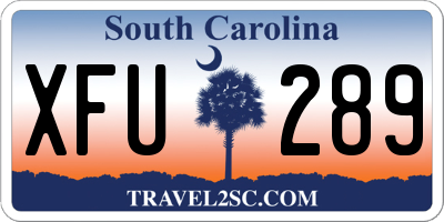 SC license plate XFU289