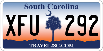 SC license plate XFU292