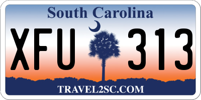 SC license plate XFU313