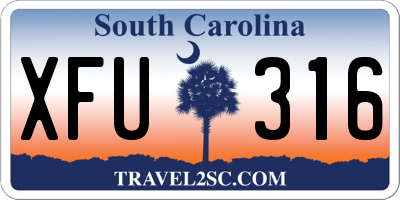 SC license plate XFU316