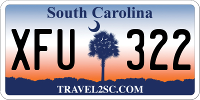 SC license plate XFU322