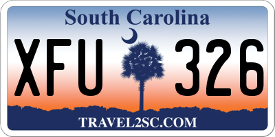 SC license plate XFU326