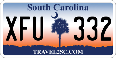 SC license plate XFU332