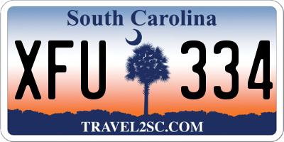 SC license plate XFU334