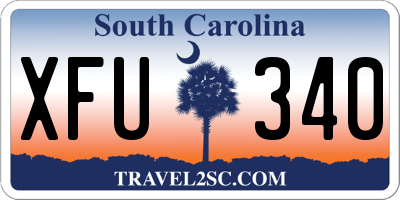 SC license plate XFU340