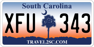 SC license plate XFU343