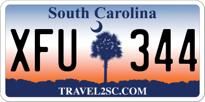 SC license plate XFU344