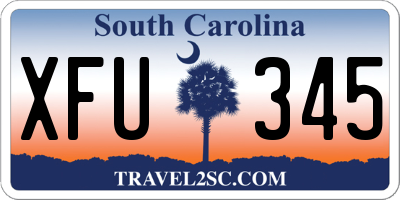 SC license plate XFU345
