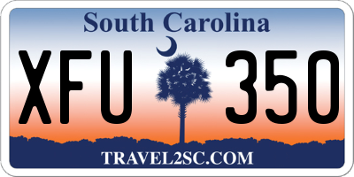 SC license plate XFU350