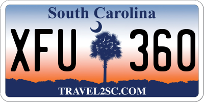 SC license plate XFU360