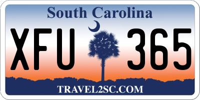 SC license plate XFU365