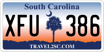 SC license plate XFU386