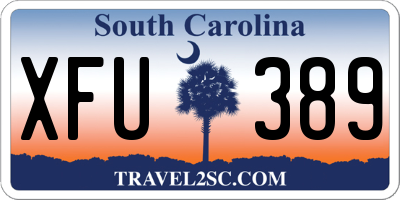 SC license plate XFU389