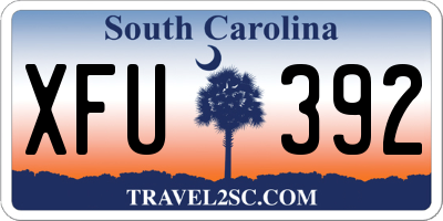 SC license plate XFU392