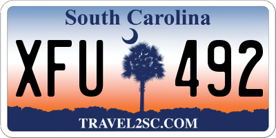 SC license plate XFU492