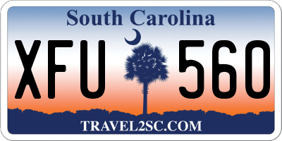 SC license plate XFU560