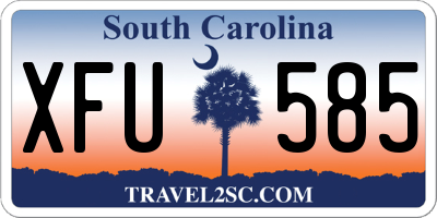 SC license plate XFU585