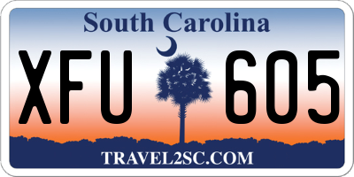 SC license plate XFU605