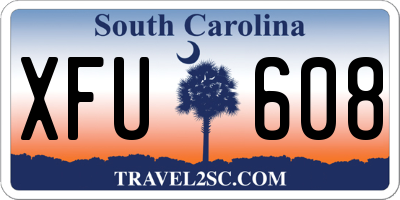 SC license plate XFU608