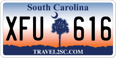 SC license plate XFU616