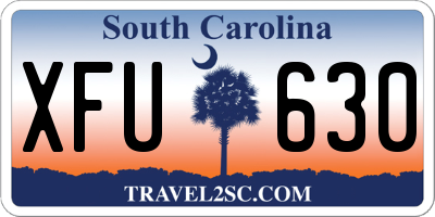 SC license plate XFU630