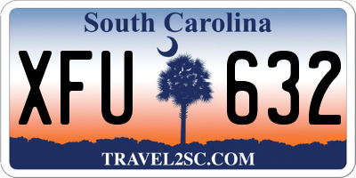 SC license plate XFU632