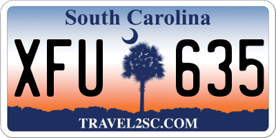 SC license plate XFU635