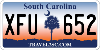 SC license plate XFU652