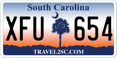 SC license plate XFU654