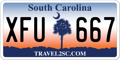 SC license plate XFU667