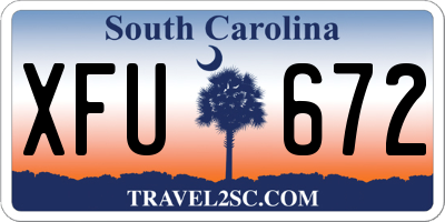 SC license plate XFU672