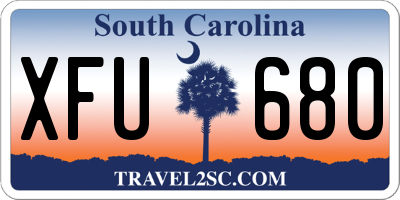 SC license plate XFU680