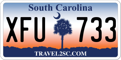SC license plate XFU733