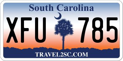 SC license plate XFU785