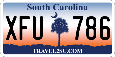 SC license plate XFU786