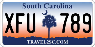 SC license plate XFU789