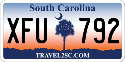 SC license plate XFU792