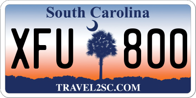 SC license plate XFU800