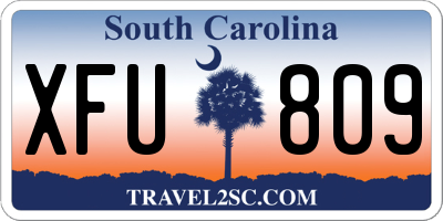 SC license plate XFU809