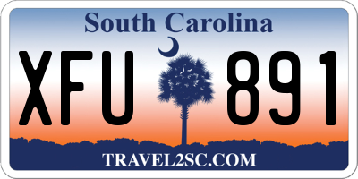 SC license plate XFU891
