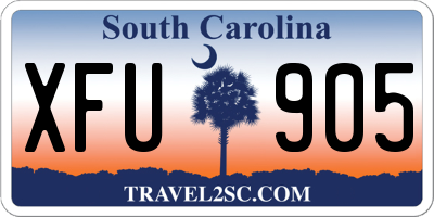 SC license plate XFU905