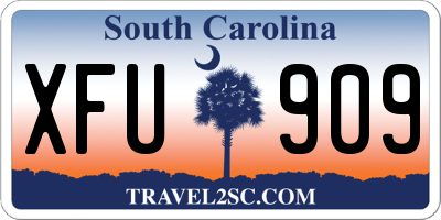 SC license plate XFU909