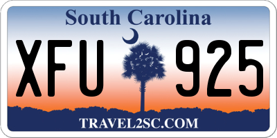 SC license plate XFU925