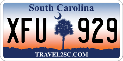 SC license plate XFU929