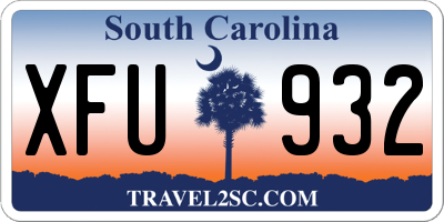 SC license plate XFU932