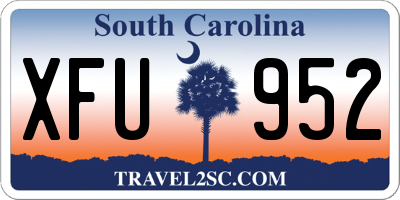 SC license plate XFU952