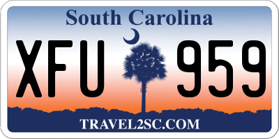 SC license plate XFU959