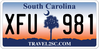 SC license plate XFU981